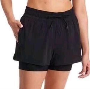 Spyder Women Black Shorts With Compression